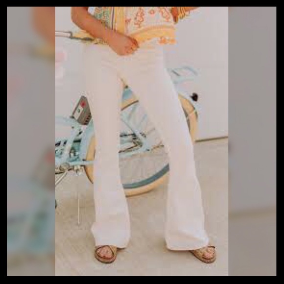 FREE PEOPLE Penny Pull On Flare Pants Ivory - Picture 9 of 9